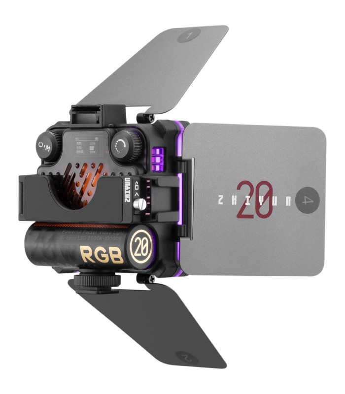 نور LED - آر جی بی ژیون مدل Zhiyun FIVERAY M20C RGB - پک کمبو