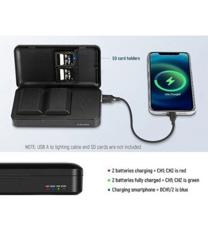 شارژر و باتری دوتایی نیور مدل Neewer DB-FZ100 dual charger and battery