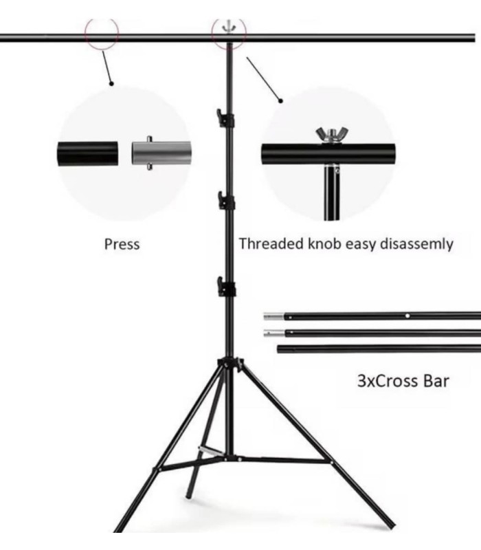 پایه فون تی شکل دیاموند مدل ۲۶۰ سانتی متری DIAMOND T-STAND BACKGROUND MODEL 260CM
