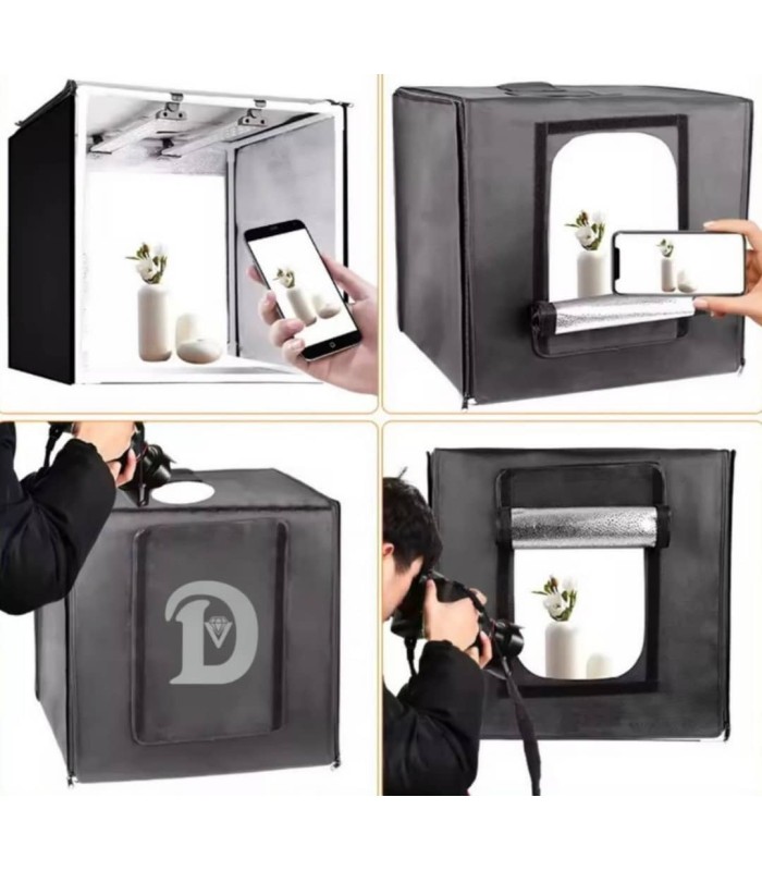 خیمه نور ال ای دی ۶۰×۶۰ سانتی‌متر دیاموند مدل Diamond Photography Tent LED 60x60