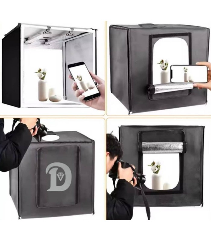 خیمه نور ال ای دی ۷۵×۷۵ سانتی‌متر دیاموند مدل Diamond Photography Tent LED 75x75