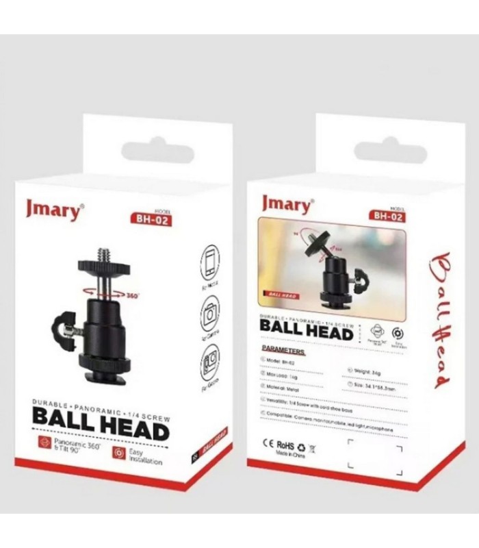 سر سه پایه جی ماری مدل Jmary BH-02 360-Degree 1/4 Screw