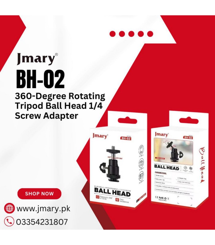 سر سه پایه جی ماری مدل Jmary BH-02 360-Degree 1/4 Screw