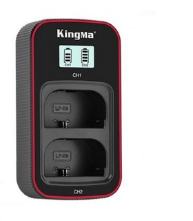 شارژر دوبل باتری کینگما مدل KingMa LP-E6 Battery Dual Charger for Canon