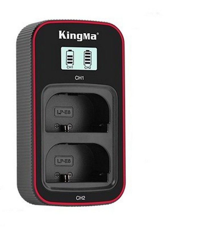 شارژر دوبل باتری کینگما مدل KingMa LP-E6 Battery Dual Charger for Canon