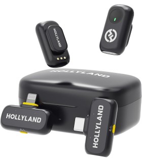 میکروفون یقه‌ای بی‌سیم هالی‌لند مدل Hollyland Lark A1 Combo - پک کمبو | رنگ مشکی