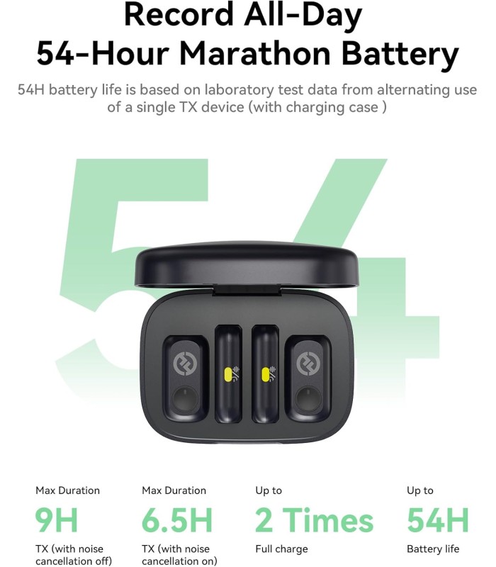 میکروفون یقه‌ای بی‌سیم هالی‌لند مدل Hollyland Lark A1 Combo - پک کمبو | رنگ مشکی