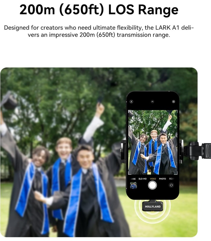 میکروفون یقه‌ای بی‌سیم هالی‌لند مدل Hollyland Lark A1 Combo - پک کمبو | رنگ سفید