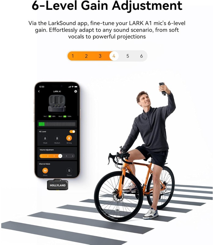 میکروفون یقه‌ای بی‌سیم هالی‌لند مدل Hollyland Lark A1 Combo - پک کمبو | رنگ سفید