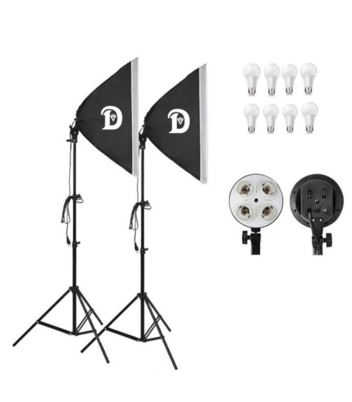 کیت ۲ شاخه نور ۴ لامپ + به همراه لامپ دیاموند مدل Diamond LED Kit plus LAMP