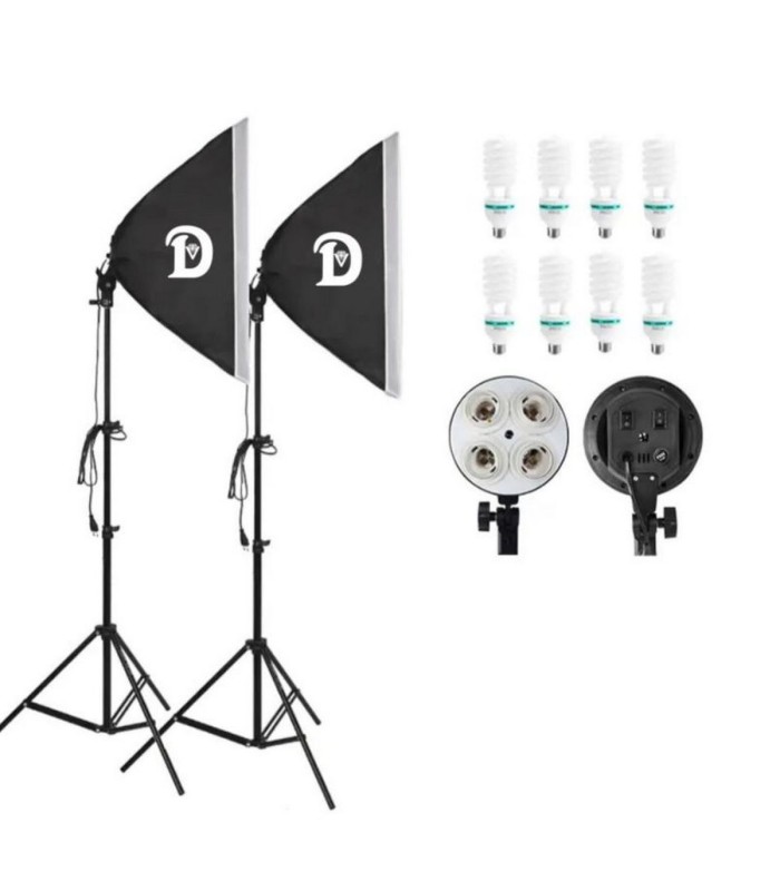 کیت ۲ شاخه نور ۴ لامپ + به همراه لامپ دیاموند مدل Diamond LED Kit plus LAMP