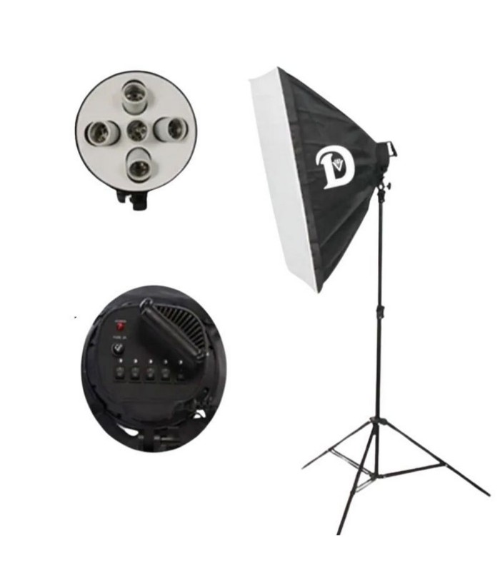 کیت سه شاخه هولدر ۵ لامپ سرامیکی دیاموند مدل Diamond Continuous Lighting 5 Lamps