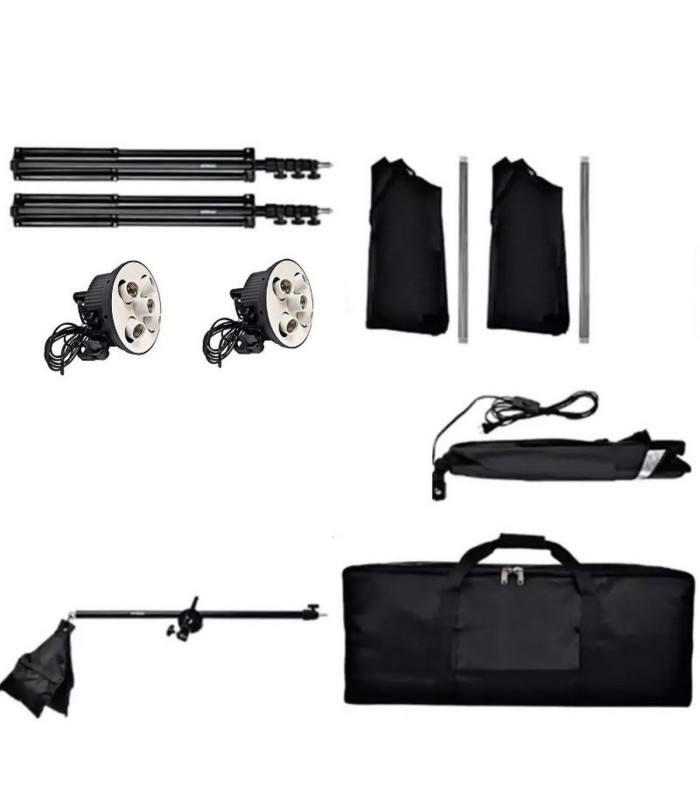 کیت دو شاخه هولدر ۵ لامپ سرامیکی دیاموند مدل Diamond Continuous Lighting 5 Lamps