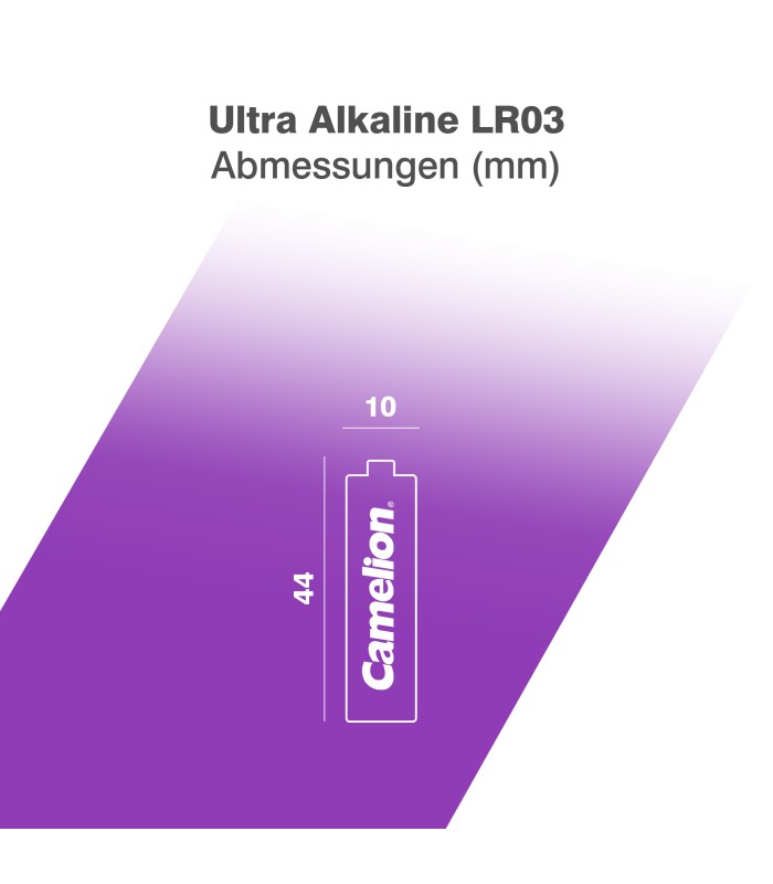 پک دو عددی باتری نیم قلمی کملیون مدل Camelion Ultra Alkaline Batteries LR03