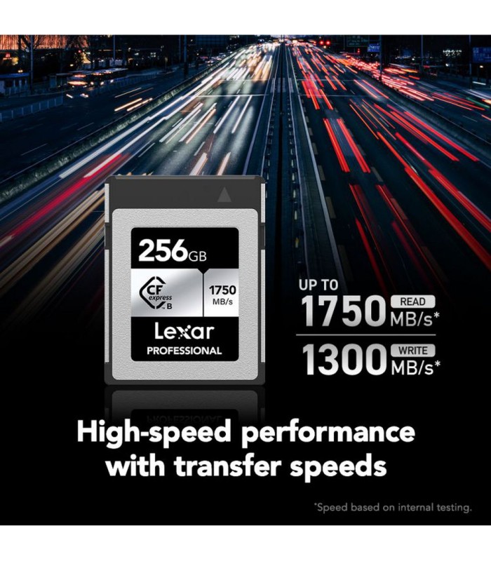 کارت حافظه ۲۵۶ گیگابایت لکسار مدل Lexar Professional CFexpress Type B SILVER Series