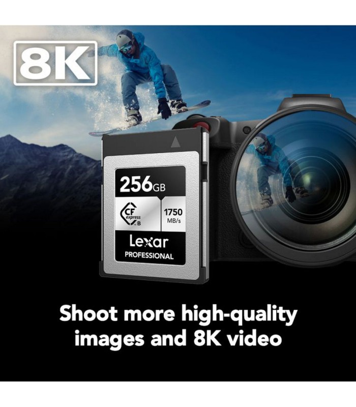 کارت حافظه ۲۵۶ گیگابایت لکسار مدل Lexar Professional CFexpress Type B SILVER Series