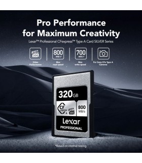 کارت حافظه ۳۲۰ گیگابایت لکسار مدل Lexar 320GB Professional CFexpress Type A SILVER Series