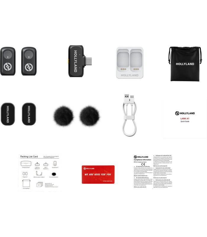 میکروفون یقه‌ای بی‌سیم هالی‌لند مدل Hollyland LARK A1 Mini Duo 2-Person