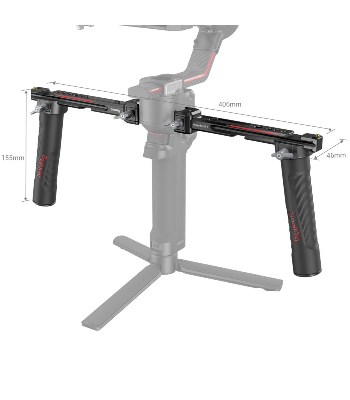 دسته دوتایی گیمبال اسمال ریگ مدل smallrig Dual Handgrip - سازگار با DJI RS 2 / RSC 2 / RS 3 / RS 3 Pro / RS 4 / RS 4 Pro