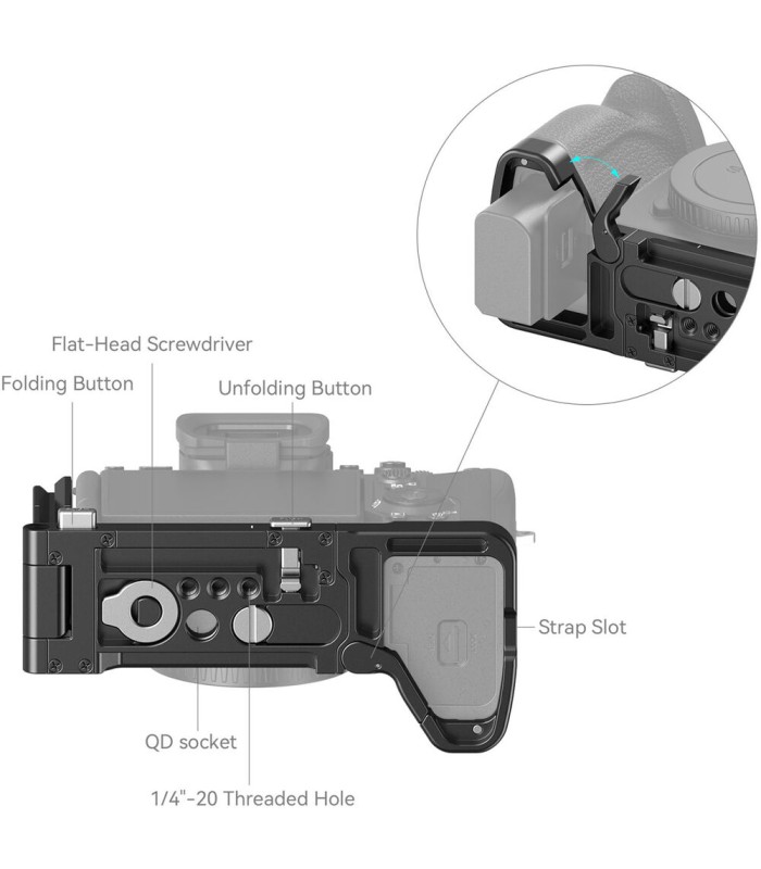 L براکت اسمال ریگ مناسب برای دوربین‌های سونی a7 IV - a7R V و a7S III