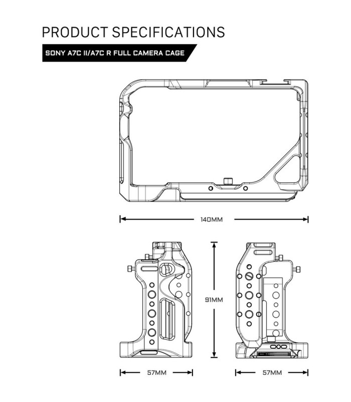 فول کیج دوربین تیلتا مدل Tilta Full Camera Cage - سازگار با Sony a7C II و a7CR