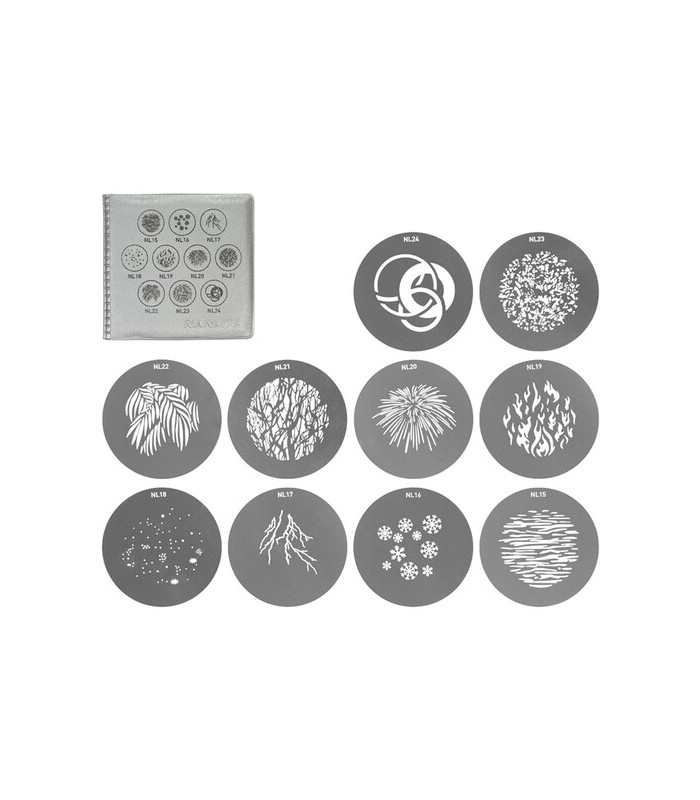 پک شماره ۲ شابلون نور نانلایت مدل NANLITE gobo as-gb-fmm-Set 2