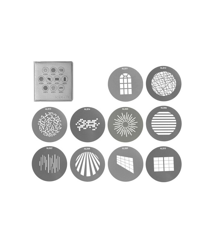 پک شماره ۱ شابلون نور نانلایت مدل NANLITE gobo as-gb-b-Set 1