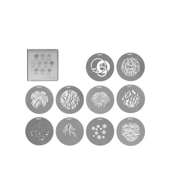 پک شماره ۲ شابلون نور نانلایت مدل NANLITE gobo as-gb-b-Set 2