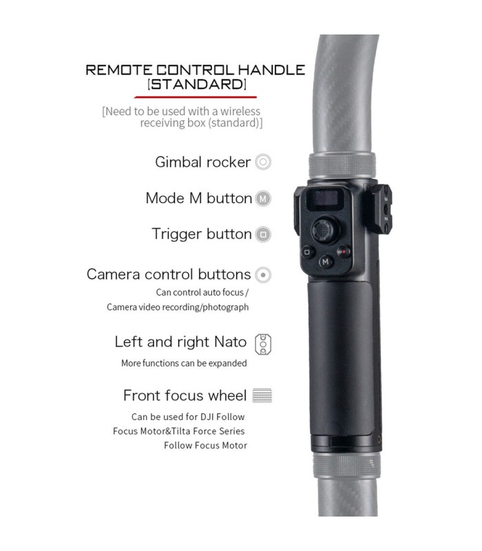 نگه دارنده کربنی تیلتا مدل Tilta Advanced Ring Grip - سازگار با DJI RS 4\RS 4 Pro\RS 3 Pro و RS 2