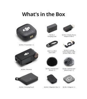 میکروفون یقه‌ای بی‌سیم دی جی آی مدل DJI Mic 3 2-Person Compact