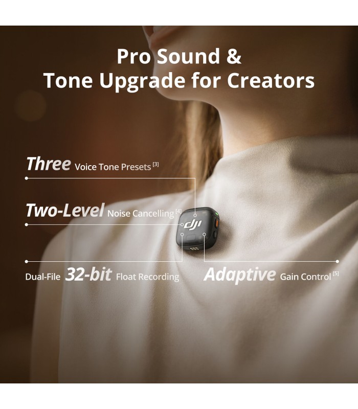 میکروفون یقه‌ای بی‌سیم دی جی آی مدل DJI Mic 3 2-Person Compact