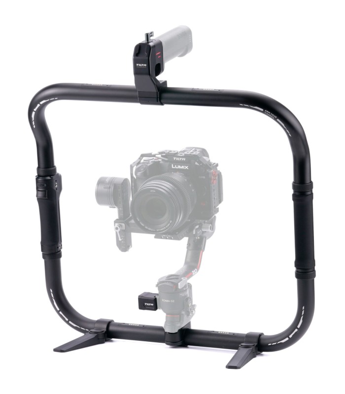 نگه دارنده تیلتا به همراه دسته کنترل یکپارچه مدل Tilta Basic Ring Grip Plus - سازگار با DJI Ronin
