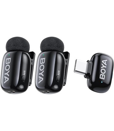 میکروفون یقه‌ای بی‌سیم بویا مدل BOYA Mini - 23(2TX+RXU)