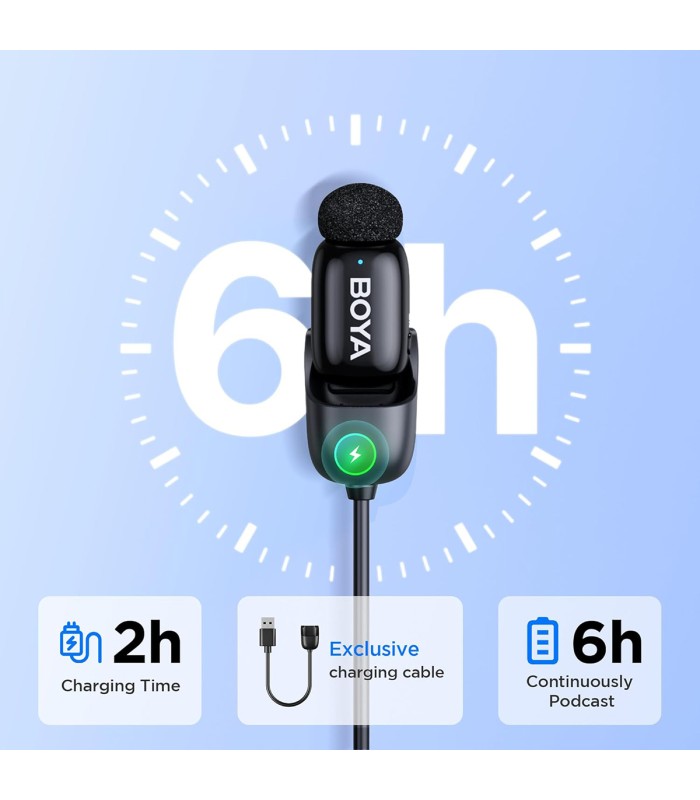 میکروفون یقه‌ای بی‌سیم بویا مدل BOYA Mini - 23(2TX+RXU)