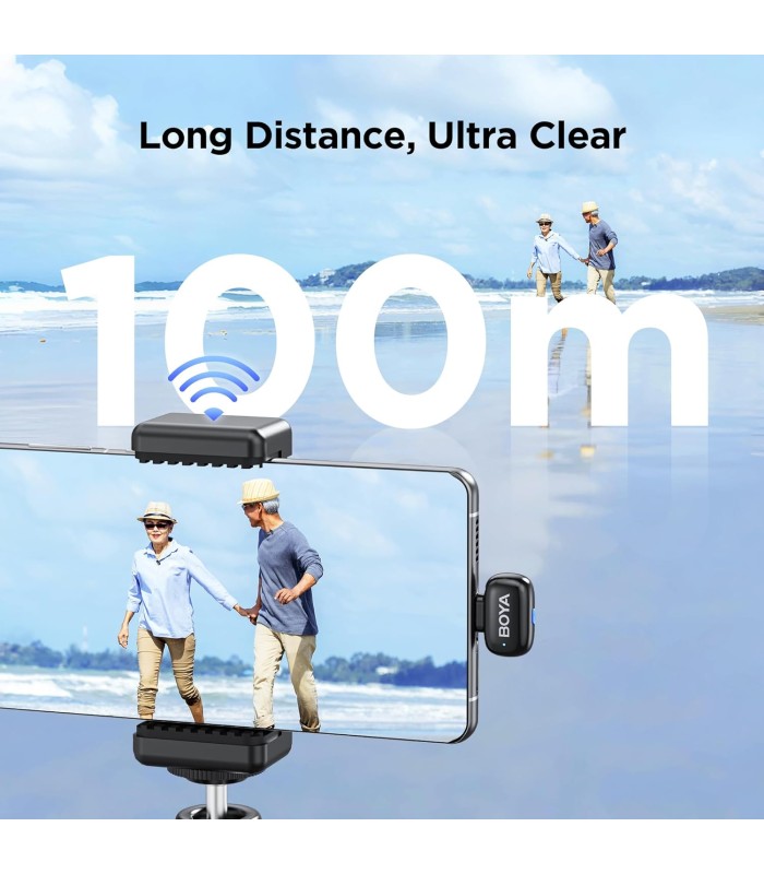 میکروفون یقه‌ای بی‌سیم بویا مدل BOYA Mini - 23(2TX+RXU)