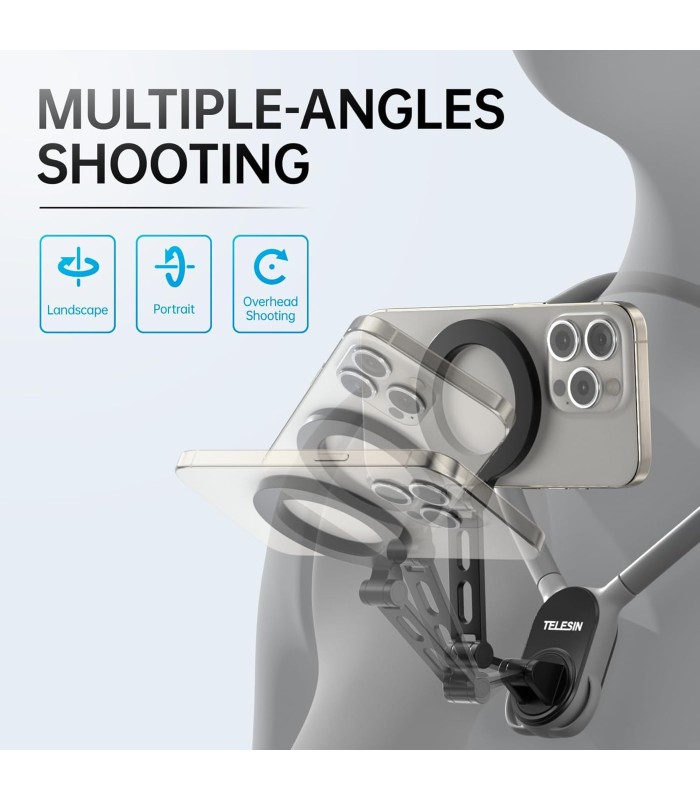 هولدر گردنی موبایل تلسین مدل TELESIN° Max Magnetic Mount - MNM-002