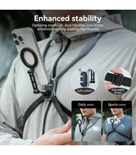 هولدر گردنی موبایل تلسین مدل TELESIN° Max Magnetic Mount - MNM-002