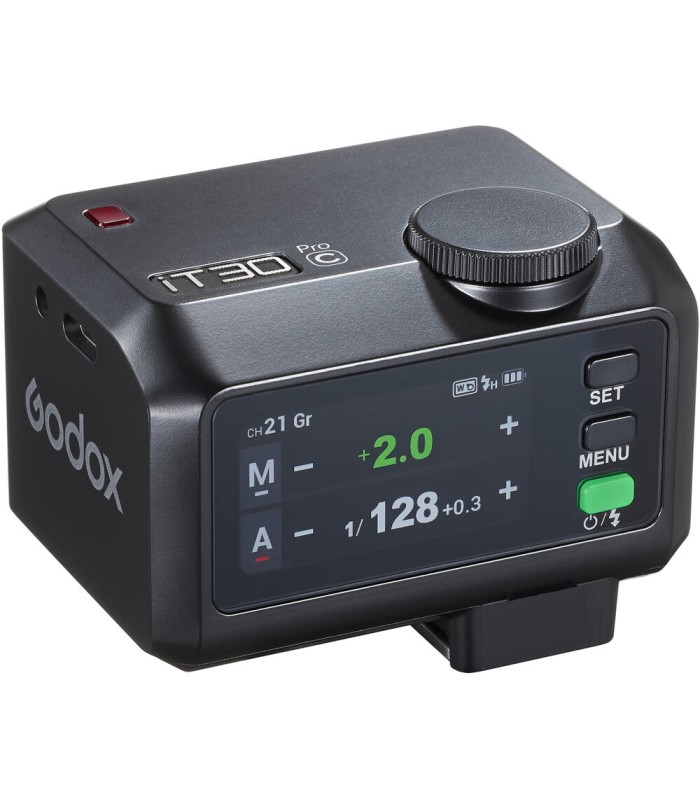 مینی فلاش دوربین گودکس مدل Godox iT30Pro C TTL (رنگ مشکی) - سازگار با دوربین‌های کانن
