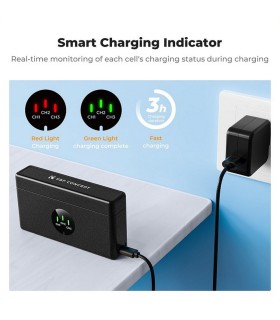 باتری با شارژر گوپرو کی اند اف مدل K&F CONCEPT 3 Pack Battery with Charger - مناسب برای گوپرو ۱۳