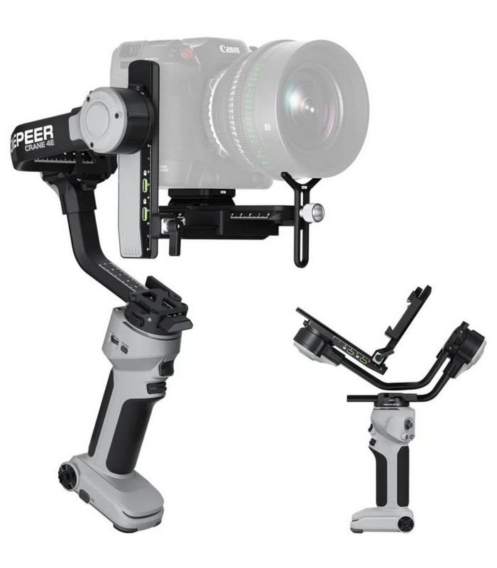 گیمبال دوربین ژیون مدل Zhiyun Cinepeer Crane 4E - رنگ خاکستری