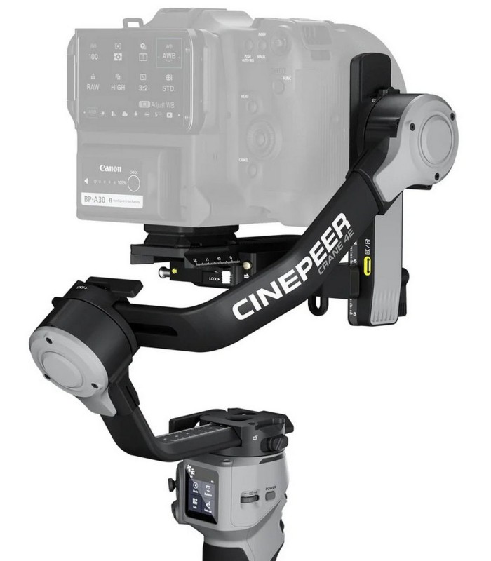 گیمبال دوربین ژیون مدل Zhiyun Cinepeer Crane 4E - رنگ خاکستری