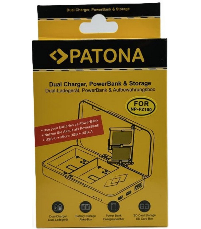 پک شارژر دوبل و باتری پتونا مدل Patona Platinum NP-FZ100 2400mAh