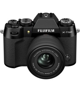 دوربین بدون‌آینه فوجی‌فیلم مدل FUJIFILM X-T50 به همراه لنز XC 15-45mm f/3.5-5.6 - رنگ مشکی