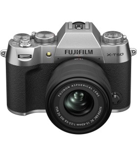 دوربین بدون‌آینه فوجی‌فیلم مدل FUJIFILM X-T50 به همراه لنز XC 15-45mm f/3.5-5.6 - رنگ نقره‌ای