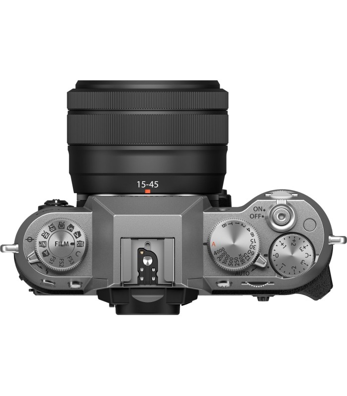 دوربین بدون‌آینه فوجی‌فیلم مدل FUJIFILM X-T50 به همراه لنز XC 15-45mm f/3.5-5.6 - رنگ نقره‌ای