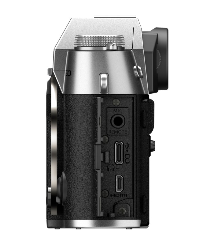 دوربین بدون‌آینه فوجی‌فیلم مدل FUJIFILM X-T50 به همراه لنز XC 15-45mm f/3.5-5.6 - رنگ نقره‌ای