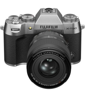 دوربین بدون‌آینه فوجی‌فیلم مدل FUJIFILM X-T50 به همراه لنز XF 16-50mm f/2.8-4.8 - رنگ نقره‌ای