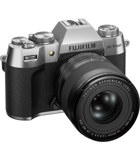 دوربین بدون‌آینه فوجی‌فیلم مدل FUJIFILM X-T50 به همراه لنز XF 16-50mm f/2.8-4.8 - رنگ نقره‌ای