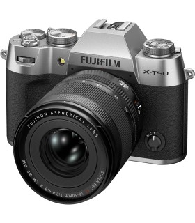 دوربین بدون‌آینه فوجی‌فیلم مدل FUJIFILM X-T50 به همراه لنز XF 16-50mm f/2.8-4.8 - رنگ نقره‌ای