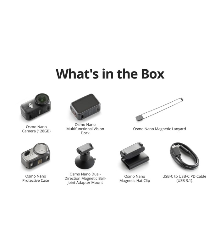 دوربین اکشن دی جی آی مدل DJI Osmo Nano Standard Combo - ظرفیت ۱۲۸ گیگابایت